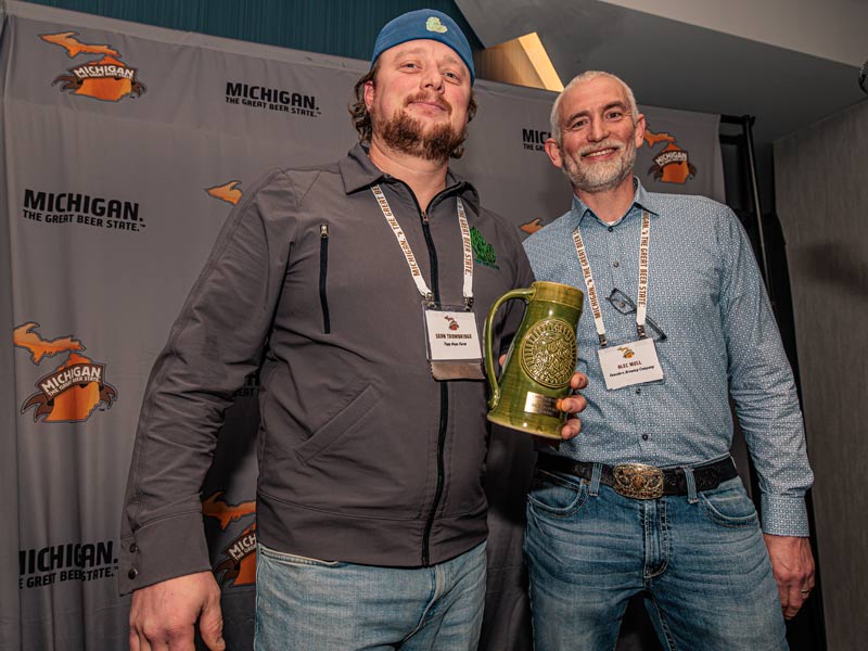 2023-chinook-second-place 2023 chinook cup second place winners Mark and Sean Trowbridge of Top Hops Farm in Goodrich